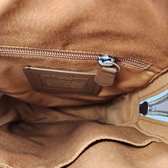 NWT Coach C9867 Sullivan Pack Silver Chalk White Signature Canvas Leather - Picture 6 of 7